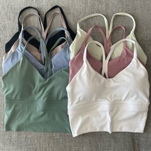 Women’s workout longline bra tanks size small (set of 7)